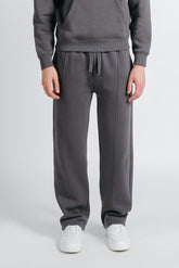 PANTALONE JOGGER FONDO LARGO GRIGIO SCURO